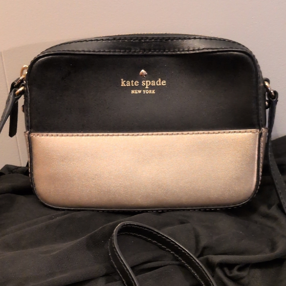 Kate Spade Black and Gold Crossbody Bag